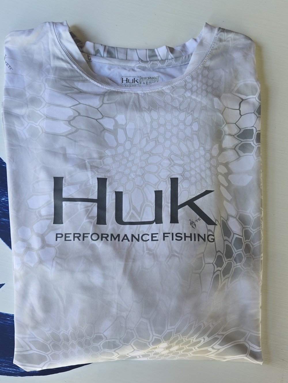 Huk Performance Fishing Light Green Camo Long Sleeve Fishing Shirt Size XL